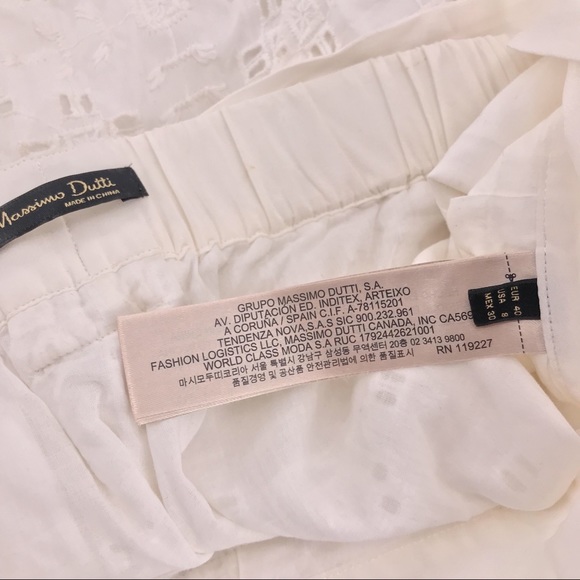 Massimo Dutti Off White Lace Shorts Sz 8 EUC - Picture 7 of 8